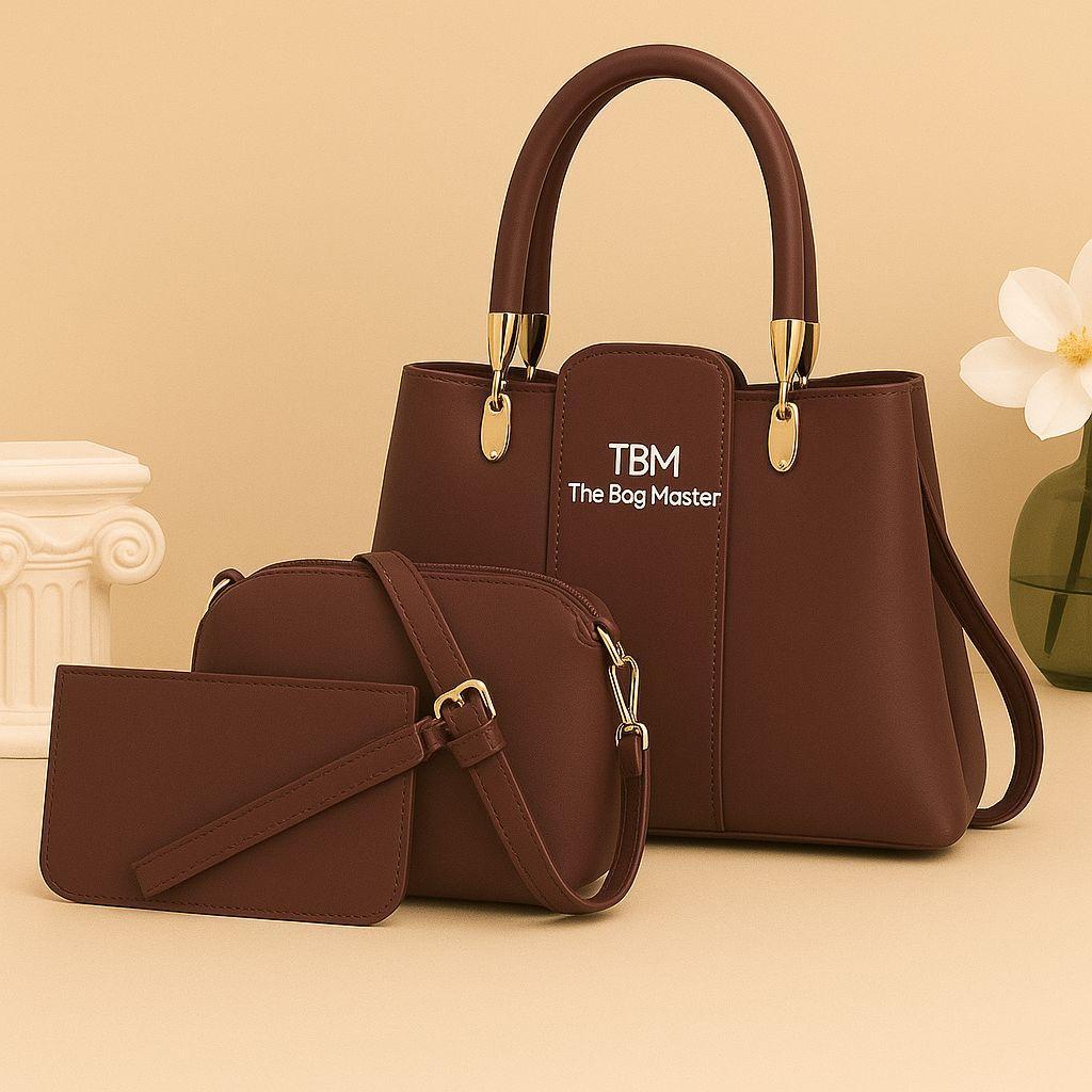 "Premium 3-piece Girls Handbag Set - Daily Use"